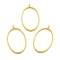 Rack Plating Alloy Oval Open Back Bezel Pendants, For DIY UV Resin, Epoxy Resin, Pressed Flower Jewelry, Cadmium Free & Nickel Free & Lead Free, Golden, 39x23.5x3.5mm, Hole: 2.5mm