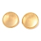 304 Stainless Steel Stud Earrings, Real 18K Gold Plated, Flat Round, 33mm