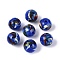 Handmade Lampwork Beads, Round, Blue, 11.5~12.5mm, Hole: 1~1.8mm
