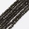 Natural Obsidian Bead Strands, Faceted, Round, 2mm, Hole: 0.5mm, about 160~179pcs/strand, 12.5 inch~12.9  inch(320~330mm)