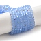Imitation Jade Glass Beads Strands, Faceted, Round, Cornflower Blue, 4mm, Hole: 0.8mm, about 87~93pcs/strand, 32~33cm