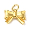 925 Sterling Silver Bowknot Charms, with Jump Rings & 925 Stamp, Golden, 10x13x4mm, Hole: 3mm