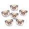 Printed Wood Beads, Dog, Tan, 13x20x6mm, Hole: 3mm
