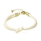 3MM Round Nylon Braided Cord Bracelet Making, Knot, with Golden 202 Stainless Steel Lobster Clasp & Brass Finding, Cornsilk, 6.69x0.39 inch(17x1cm)