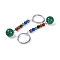 Gemstone Keychain, with Iron Rings, 95~96mm
