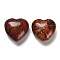Natural Red Jasper Heart Display Decorations, Home Office Desk Decoration , 39~41x40~41x19~21mm