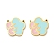 304 Stainless Steel Pendants, with Enamel, Ion Plating(IP), Flower, Mixed Color, 17.5x18x2mm, Hole: 1.2mm