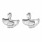 Non-Tarnish 316 Surgical Stainless Steel Charms, Ginkgo Leaf, Stainless Steel Color, 16x16.5x4mm, Hole: 1.8mm