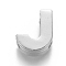 Alloy Slide Charms, Letter J, 12.5x10x4mm, Hole: 1.5x8mm
