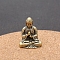 Brass Buddha Statue Display Decoration, for Home Office Desktop Feng Shui Decoration, Antique Bronze, 22x26mm