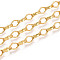 Brass Rhombus Link Chains, Unwelded, with Spool, Golden, 9.5x6x2mm, about 32.81 Feet(10m)/Roll