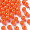Opaque Acrylic Beads, Round, Coral, 6x5mm, Hole: 1.8mm, about 4400pcs/500g