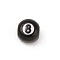 304 Stainless Steel Beads, with Enamel, Round, 6.5x7.5x6.5mm, Hole: 1.6mm