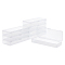 OLYCRAFT 12PCS Plastic Rectangle Storage Boxes Bead Storage Containers for Accessories Crafts Learning Supplies, Screws, Drills - 12X4X2cm