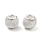Electrophoresis Iron Beads, Round, White, 10x13x13mm, Hole: 5mm