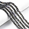 Electroplate Glass Beads Strands, AB Color Plated, Faceted, Rondelle, Gray, 6x5mm, Hole: 1mm, about 80~85pcs/strand, 38~40cm