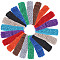 30Pcs 10 Colors Polyester Crochet Elastic Headbands, Hair Accessories for Kids Girls, Mixed Color, 310x42x1mm, 3pcs/color