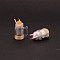 Jewelry Resin Pendants, Ice Cream Bubble Tea/Boba Milk Tea Pendant, with Plastic Cup, Imitation Drink, White, 47x28x20mm, Hole: 2mm