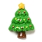 Christmas Opaque Resin Cabochons, Christmas Tree, 14.5x11x4mm