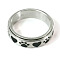 Stainless Steel Rotating Rings, Jewely for Unisex, Heart & Claw Print, Stainless Steel Color, 6mm,US Size 9(18.9mm)