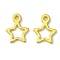 Tibetan Style Alloy Charms, Star, Christmas, Golden, Lead Free & Cadmium Free, 14x10x2mm, Hole: 1.5mm