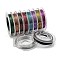 Baking Painted Iron Wire, Round, Mixed Color, 0.5mm, 24 Gauge, about 31.17~32.81 Feet(9.5~10m)/Roll