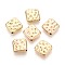 CCB Plastic Beads, Rhombus, Light Gold, 15x15x4.5mm, Hole: 1.5mm