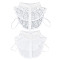 2Pcs 2 Style Polyester Detachable Lace Lady's Collars, False Half Blouse, Mini Cape, Garment Accessories, Beige, 295~296x330~345x5~6mm, 1pc/style