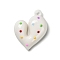 Acrylic Pendants, with Enamel, Heart, White, 41x34x11.5mm, Hole: 3mm