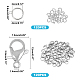 UNICRAFTALE 120pcs Stainless Steel Lobster Claw Clasps with 120pcs Jump Rings Jewelry Clasp Making Kits Jewelry Clasps Set Jewelry Making Stainless Steel Color STAS-UN0006-29P-2