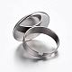 Adjustable 304 Stainless Steel Finger Rings Components STAS-G187-01P-20mm-2