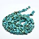 Copeaux synthétiques perles turquoise brins G-N0134-08A-3