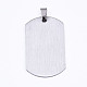 201 Stainless Steel Quote Pendants STAS-T044-233P-2