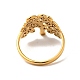 イオンプレーティング(ip) 女性用 ステンレス製 生命の樹 指輪 201個  ゴールドカラー  usサイズ6（16.5mm） RJEW-G266-03G-2