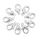 Platinum Plated Alloy Bracelet Lobster Claw Clasps X-E106-NF-1