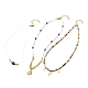 Ensembles de colliers de perles de rocaille de verre de perles de mauvais œil NJEW-JN03722-01-1