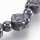 Collane di perle di ematite sintetica non magnetica NJEW-E128-04-2