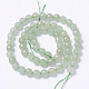 Faceted Natural Green Aventurine Round Bead Strands G-L377-46-6mm-2