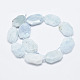Chapelets de perles en aigue-marine naturelle G-G745-06-2