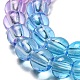 Brins de perles de quartz synthétiques teints et chauffés G-P502-01A-02-4