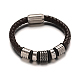 Unisex Braided Leather Cord Bracelets BJEW-L542-05-1