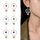 Boucles d'oreilles pendantes grand cercle en perles de verre EJEW-SW00015-03-7