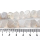 Brins de perles rondes coupées en étoile d'agate blanche naturelle G-M418-C17-01-5