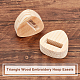 三角木刺繍フープイーゼル  ディスプレイスタンド  小麦  50x50x18mm  4個/セット TOOL-WH0155-48-4