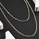 Латунные двухслойные ожерелья NJEW-D302-51G-1