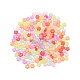 樹脂ビーズ  笑顔の花  カラフル  11x10x5mm  穴：2.5mm X-RESI-CJC0011-01-1