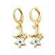 Real 18K Gold Plated Brass Dangle Leverback Earrings EJEW-A033-18G-04-1