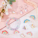 SUNNYCLUE 1 Box 36Pcs 18 Styles Rainbow Resin Charm Unicorn Charm Unicorns Charms Cloud Smile Charms for Jewelry Making Charms Women Adults DIY Craft Bracelet Earrings Necklace Supplies RESI-SC0002-40-5