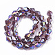 Electroplate Glass Beads Strands EGLA-Q118-8mm-B20-2