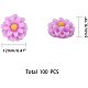 PandaHall 100pcs Flower Rose Cabochons Resin Flower Slime Charms Mixed Color Flatback Cabochons Hair & Costume Accessories Ornaments for DIY Scrapbooking Craft Decoration RESI-PH0001-04-2
